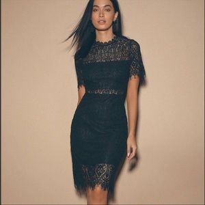 Lulus remarkable black lace dress